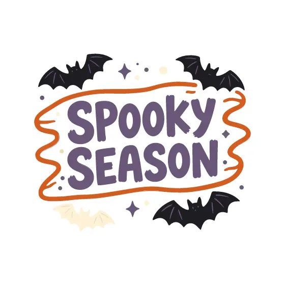 Spooky Season Banner With Wavy Frame