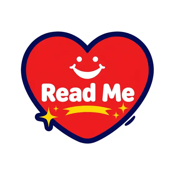 Red Read Me Heart With Sparkle Banner