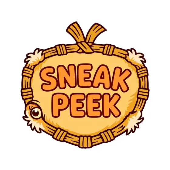 Sneak Peek Tag With Orange Lettering