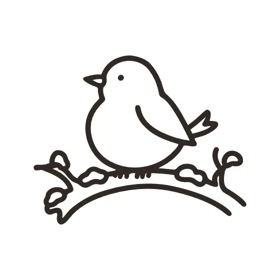 Robin Perched on Curved Branch