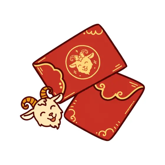 Hongbao Envelopes With Hanging Goat