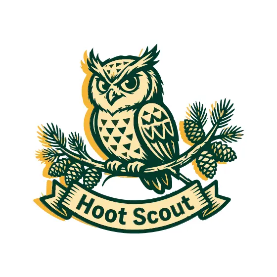 Owl With Pine Branch And Banner
