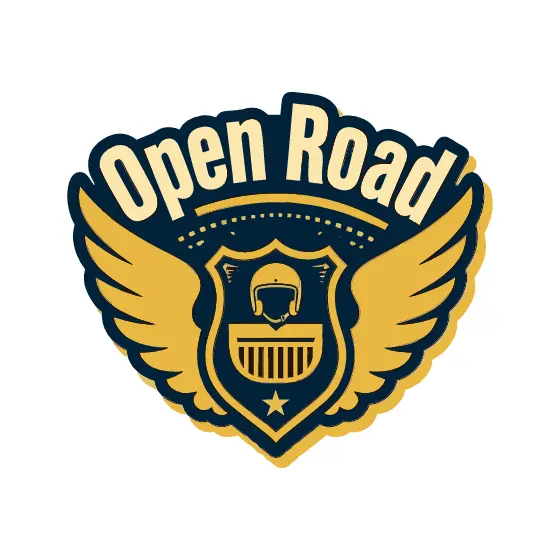 Navy and Mustard Open Road Wing Badge