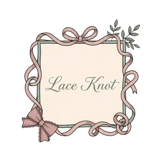 Lace Knot Frame with Top Ribbon Bow