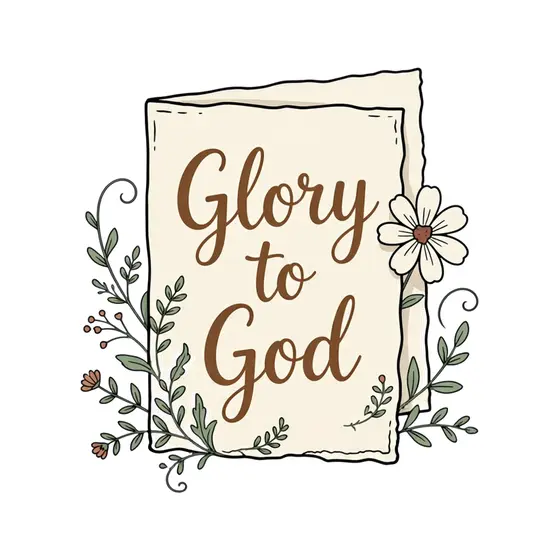 Glory to God Card with Daisy