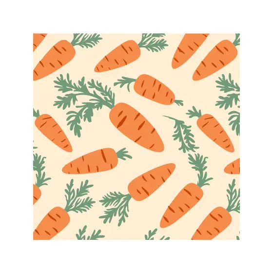 Tilted Tangerine Carrots on Cream