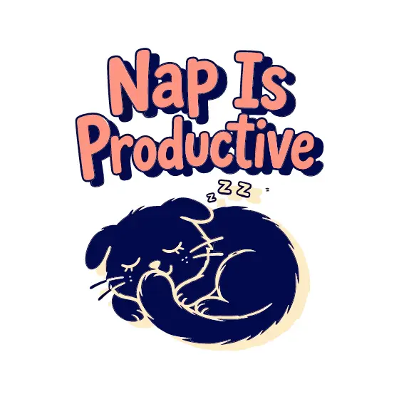 Navy Sleeping Cat With Zs