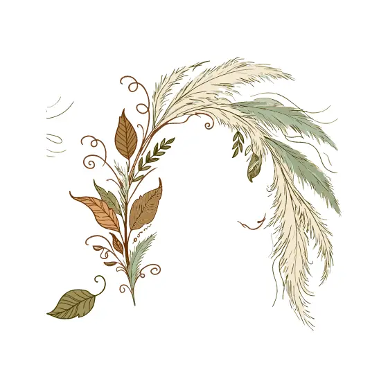 Wind-Swept Pampas Arch With Chestnut Leaves