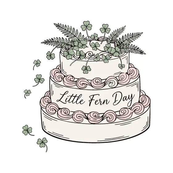 Tiered Birthday Cake With Clovers