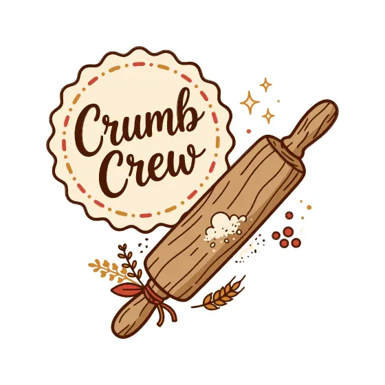 Scalloped Crumb Crew Badge With Diagonal Pin
