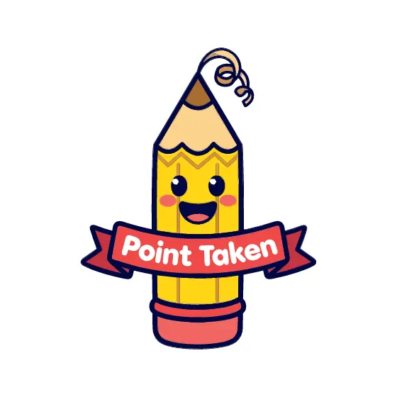 Smiling Pencil With Point Taken Ribbon