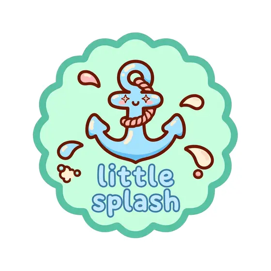 Blue Rope Anchor Splash Badge