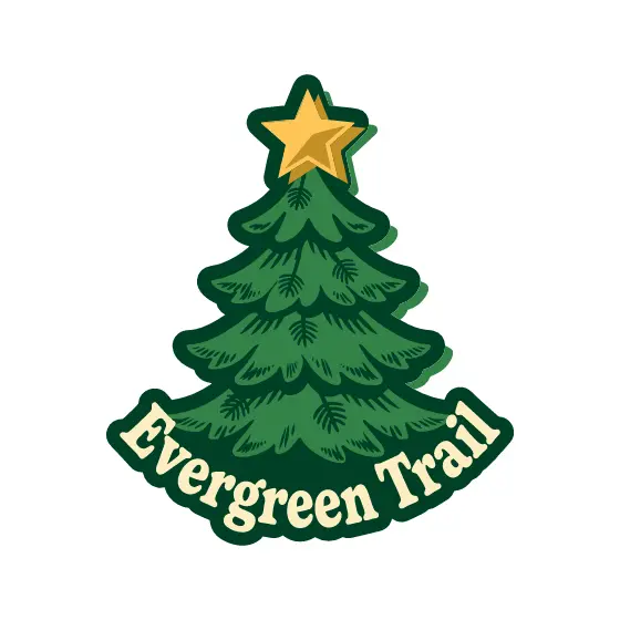Evergreen Trail Tree With Gold Star