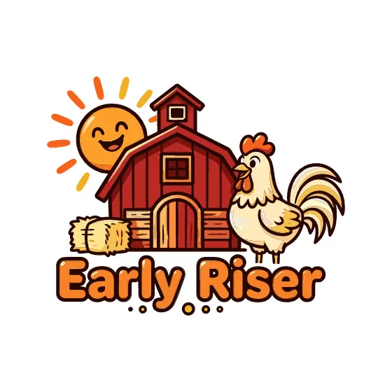 Early Riser Barn With Hay Bales