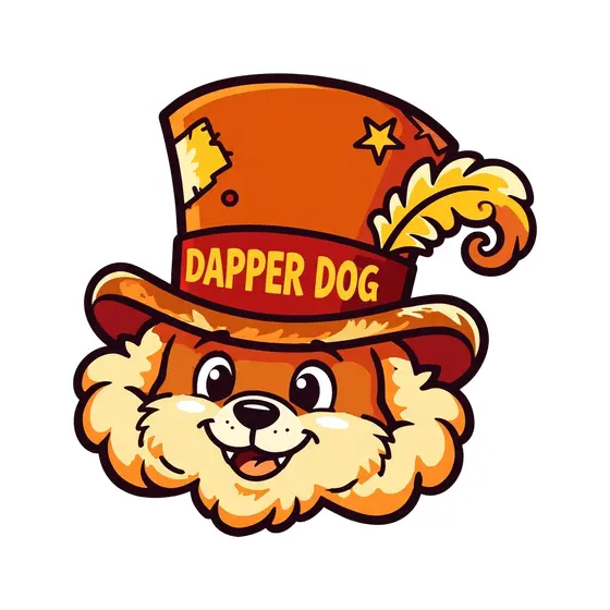 Dapper Dog Hat With Feather and Star