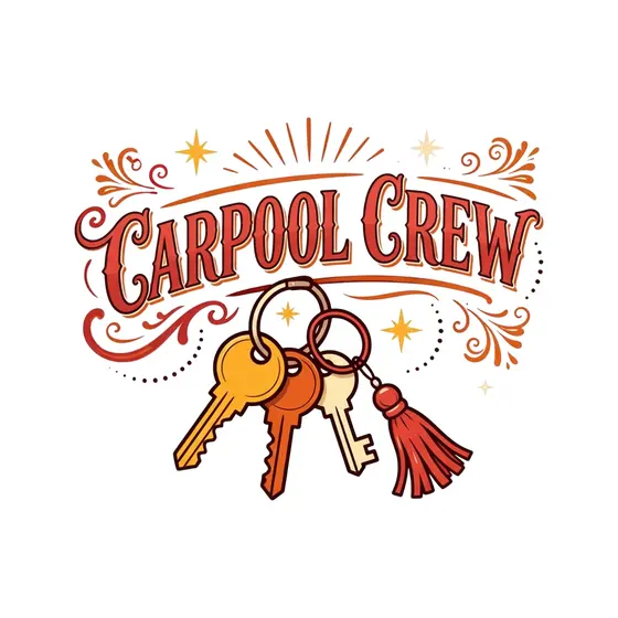 Carpool Crew Keys With Red Tassel