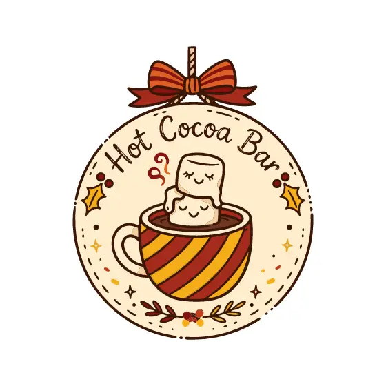 Festive Striped Mug With Sleepy Marshmallow