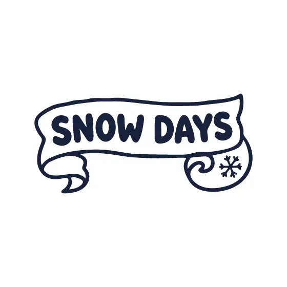 Snow Days Ribbon Banner With Snowflake