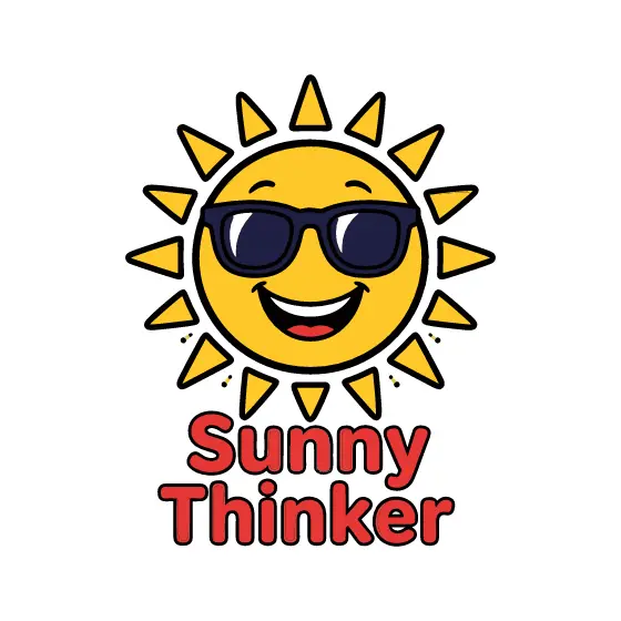 Sun with Sunglasses and Sunny Thinker Text