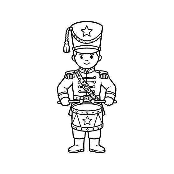 Wooden Toy Soldier With Star Hat