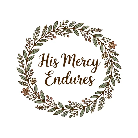 Brown Wreath Around His Mercy Endures