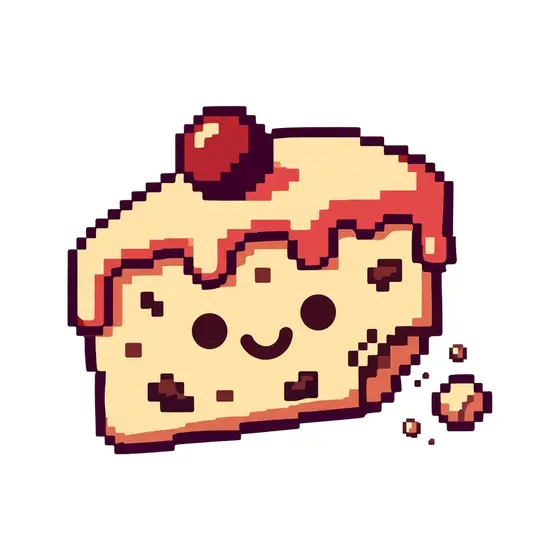 Glossy Cherry Cake Slice With Crumb