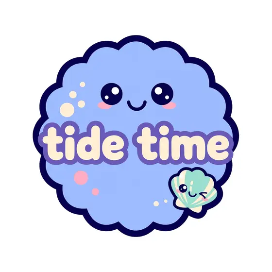Blue Scalloped Tide Time Badge