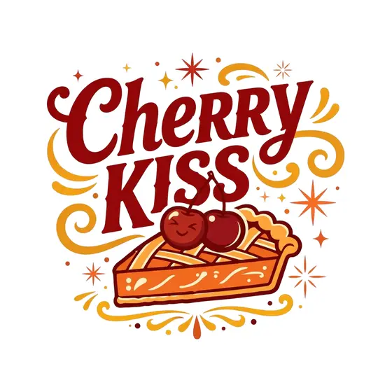 Cherry Kiss Pie Slice With Swirls