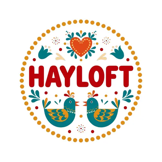 Hayloft Badge With Upright Hens