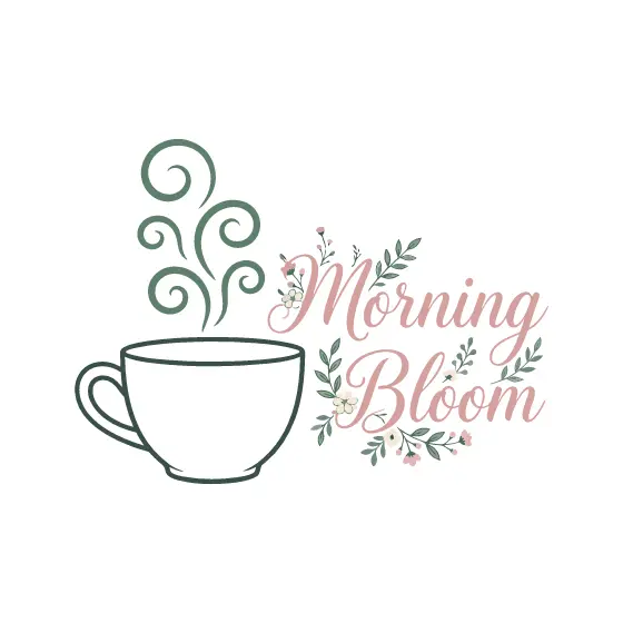 Teacup With Steam and Floral Accents