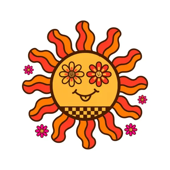 Groovy Sun With Daisy Eyes