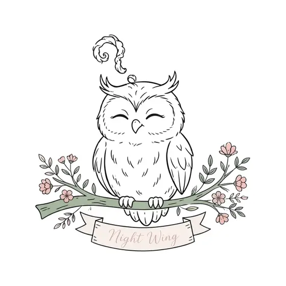 Dozing Owl With Closed Eyes