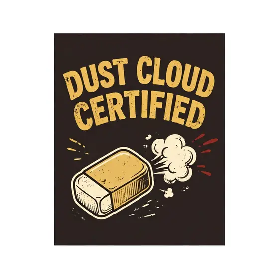 Charcoal Dust Cloud Eraser Mustard