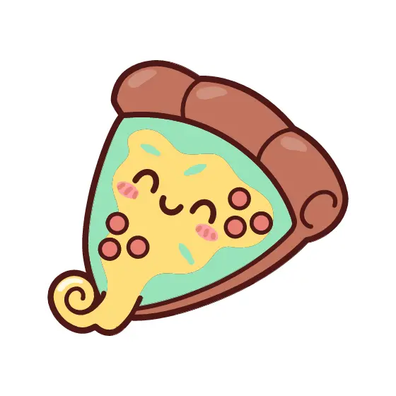 Mint Pizza Slice With Swirl Crust