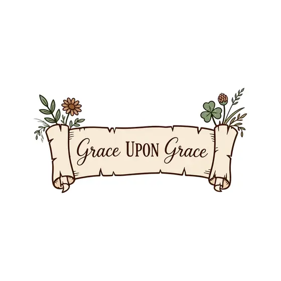 Cream Scroll Banner With Wildflowers