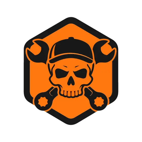 Mechanic Skull with Cap Badge