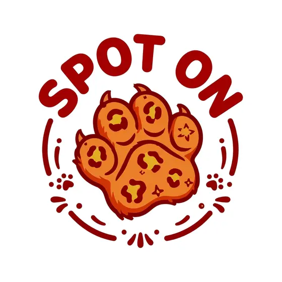 Spotted Paw Badge With Sparkle Accents