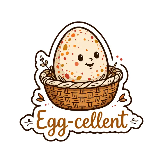 Speckled Egg In Bread Basket