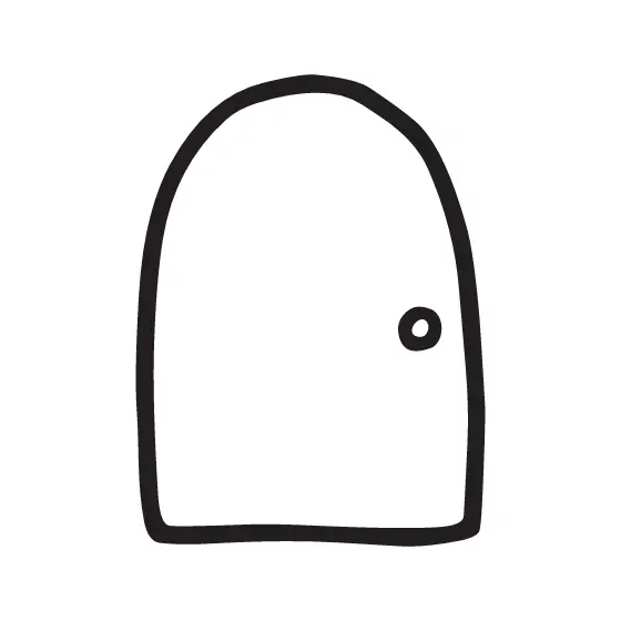 Arched Door With Round Knob