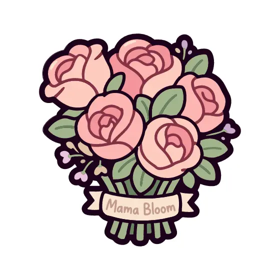 Pink Rose Bouquet With Mama Bloom Ribbon