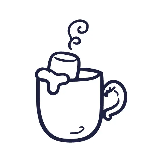 Mug With Melted Marshmallow Spill