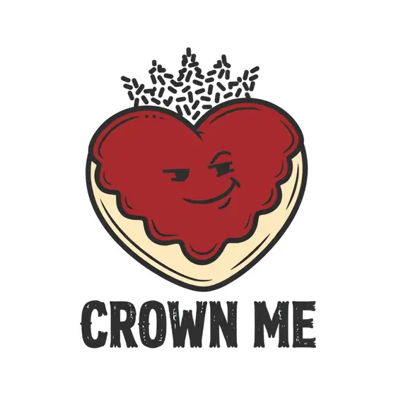 Smug Red Heart Donut With Sprinkles
