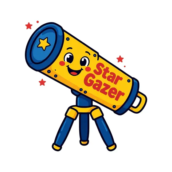 Yellow Telescope With Red Lettering