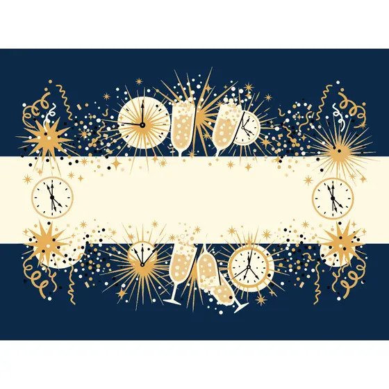 Retro New Year's Eve Celebration Banner
