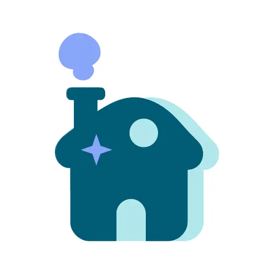 Cozy House With Sparkle Star
