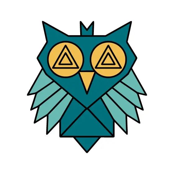 Angular Owl With Layered Feather Wings