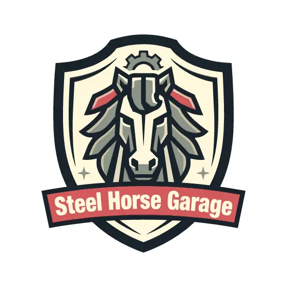 Steel Horse Shield Crest With Banner