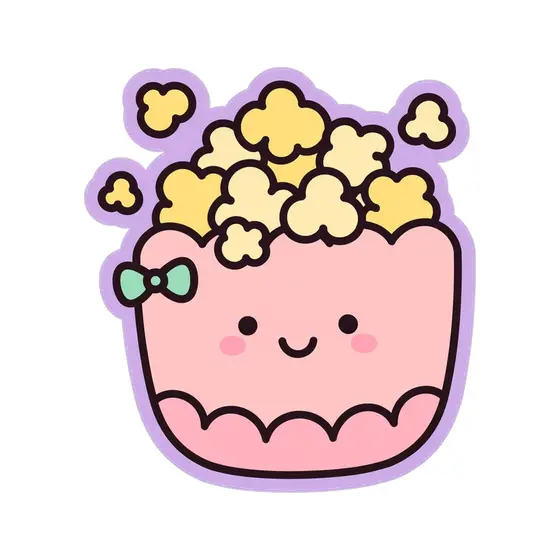 Kawaii Popcorn Bucket With Mint Bow