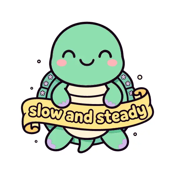 Mint Turtle With Yellow Slow Banner