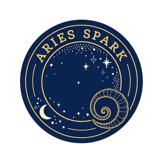 Aries Spark Badge With Lower Horn